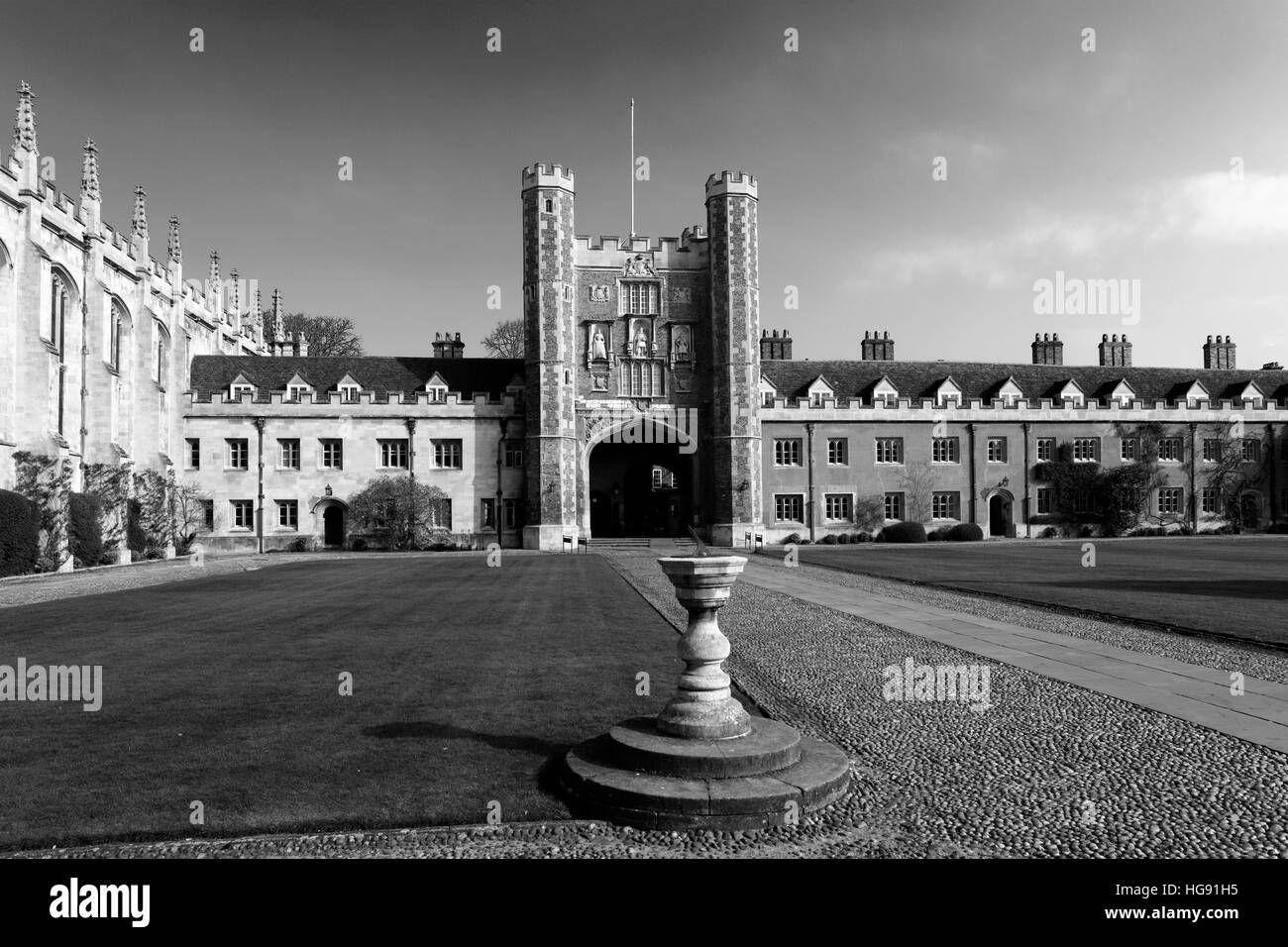 St Johns College courtyard, Cambridge City, Cambridgeshire, England, Uk Stock Photo