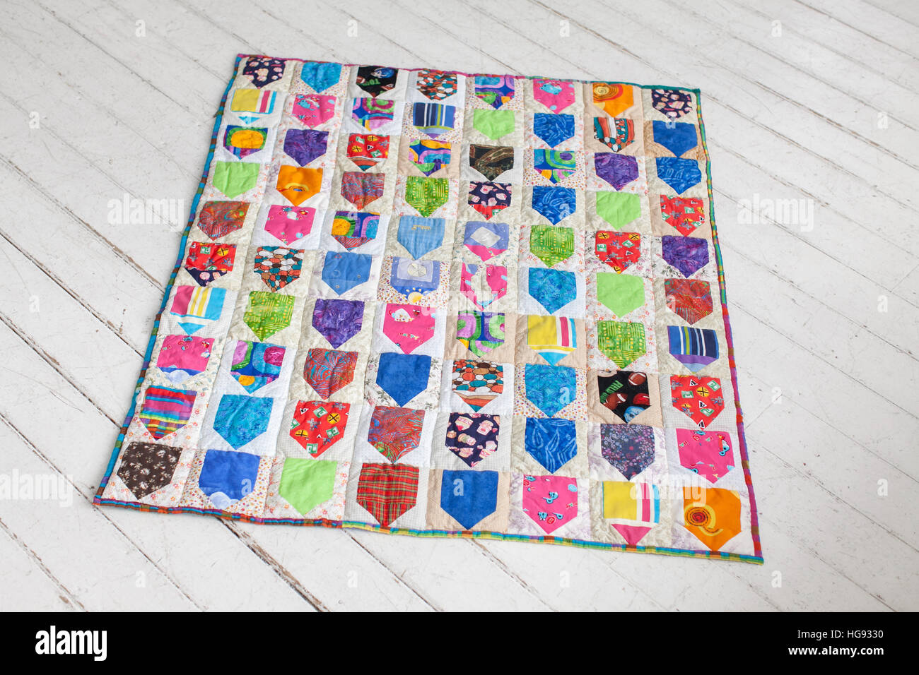 Part of patchwork quilt as background. Handmade Stock Photo - Alamy