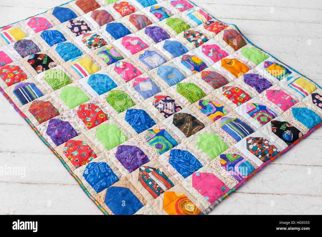 Part of patchwork quilt as background. Handmade Stock Photo - Alamy