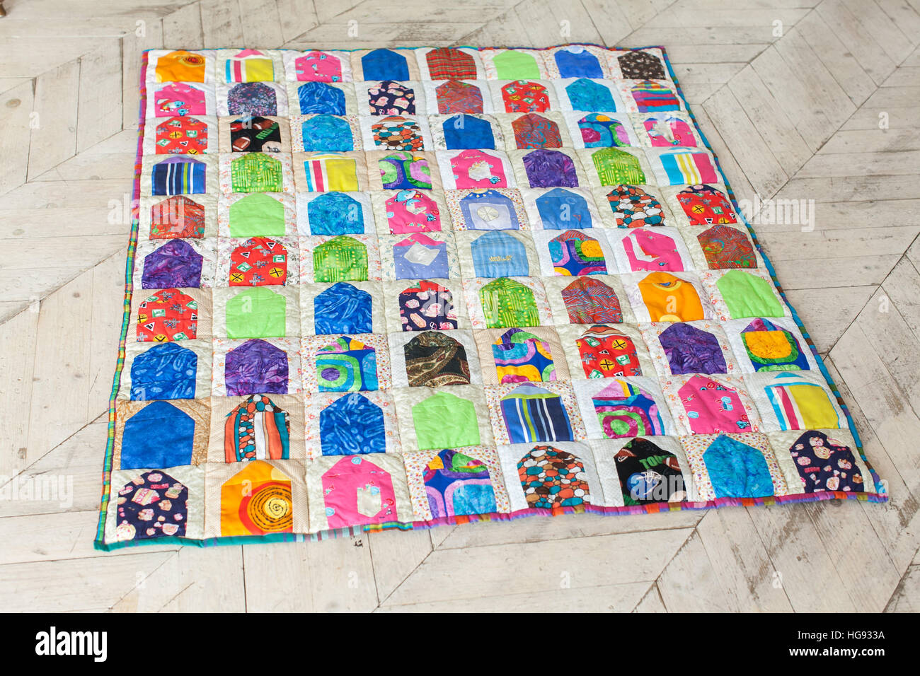 Part of patchwork quilt as background. Handmade Stock Photo - Alamy