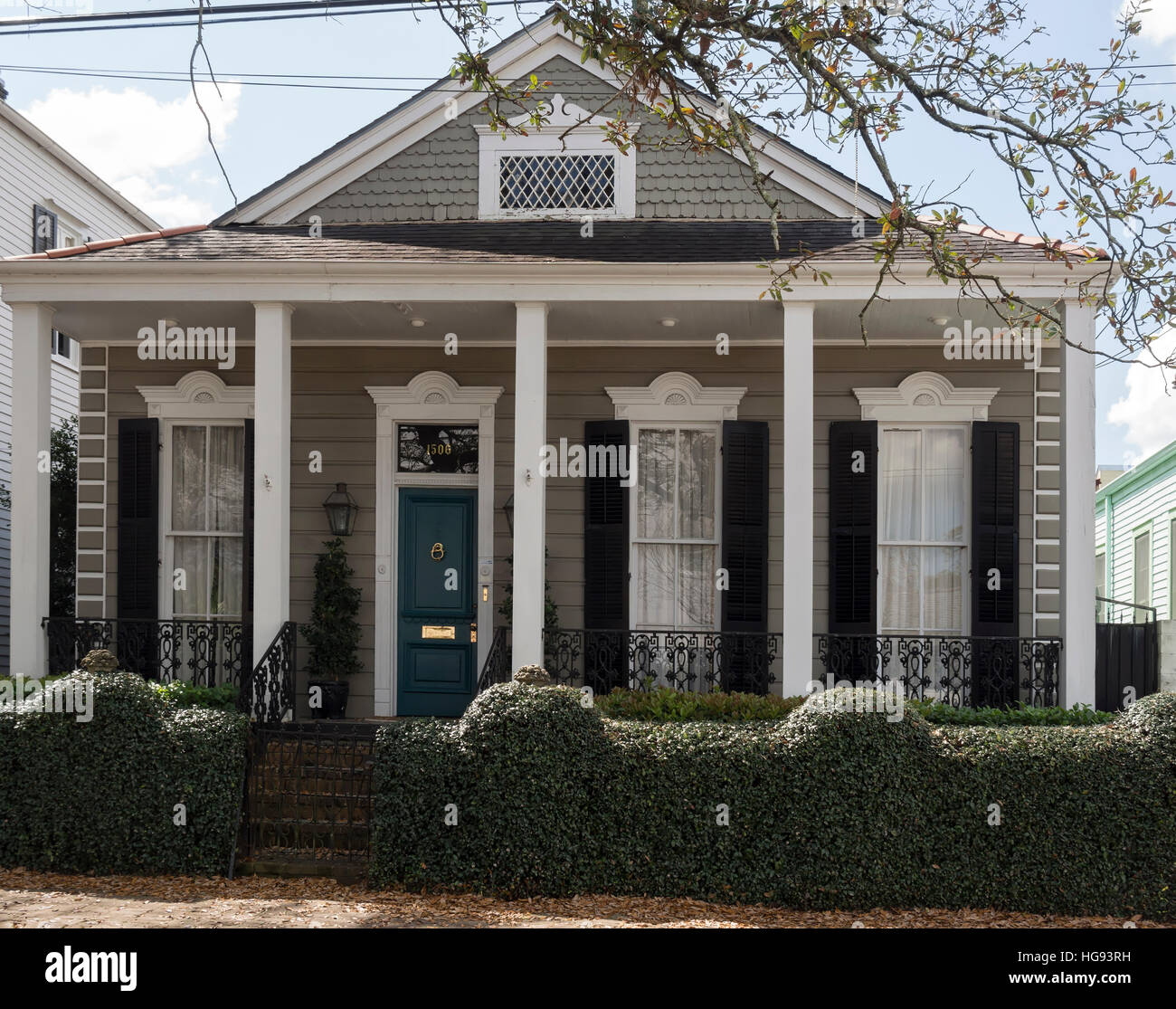 A small house in the Garden District of New Orleans Stock Photo