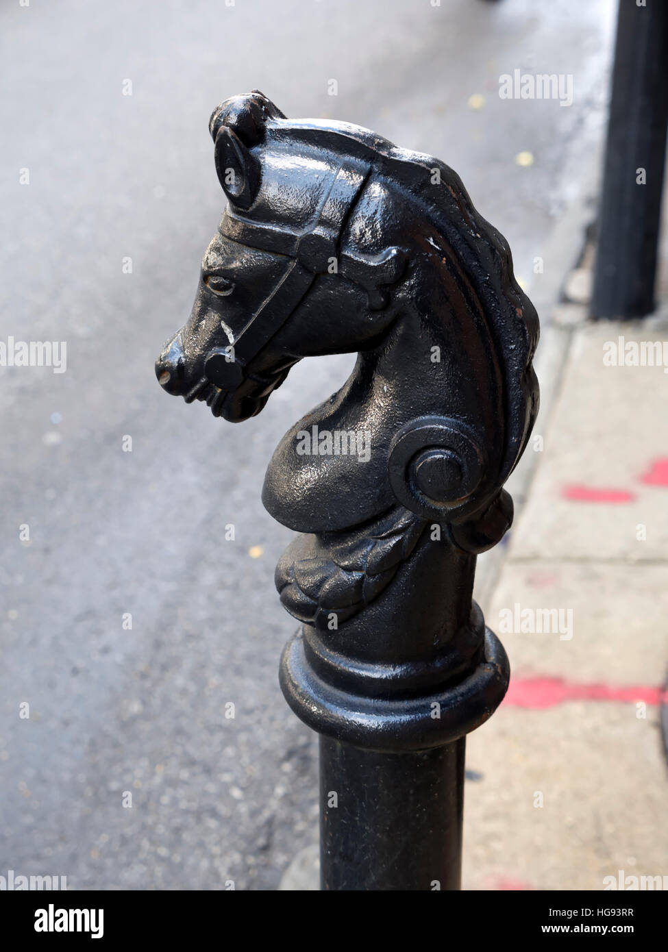 Hitching post, French Quarter, New Orleans Stock Photo