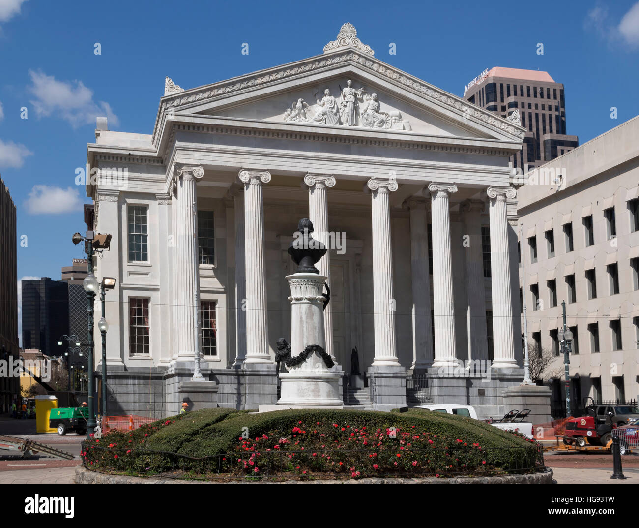 Gallier Hall, Lafayette Square, Central Business District, New Orleans Stock Photo