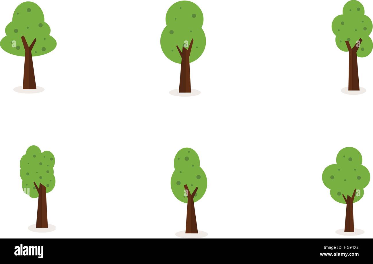 Set of tree collection stock Stock Vector Image & Art - Alamy