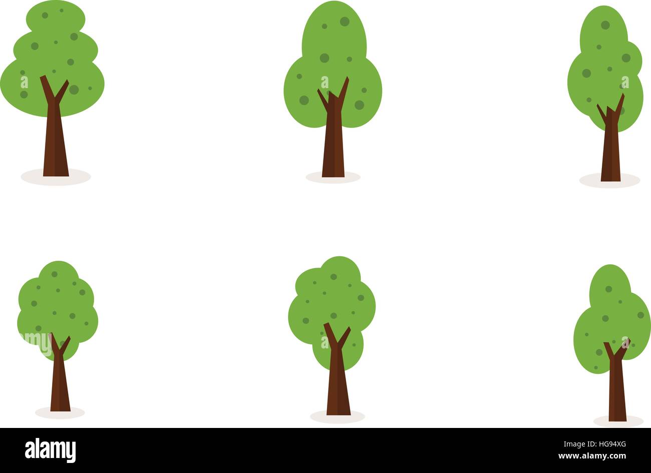 Vector art of tree set collection Stock Vector Image & Art - Alamy