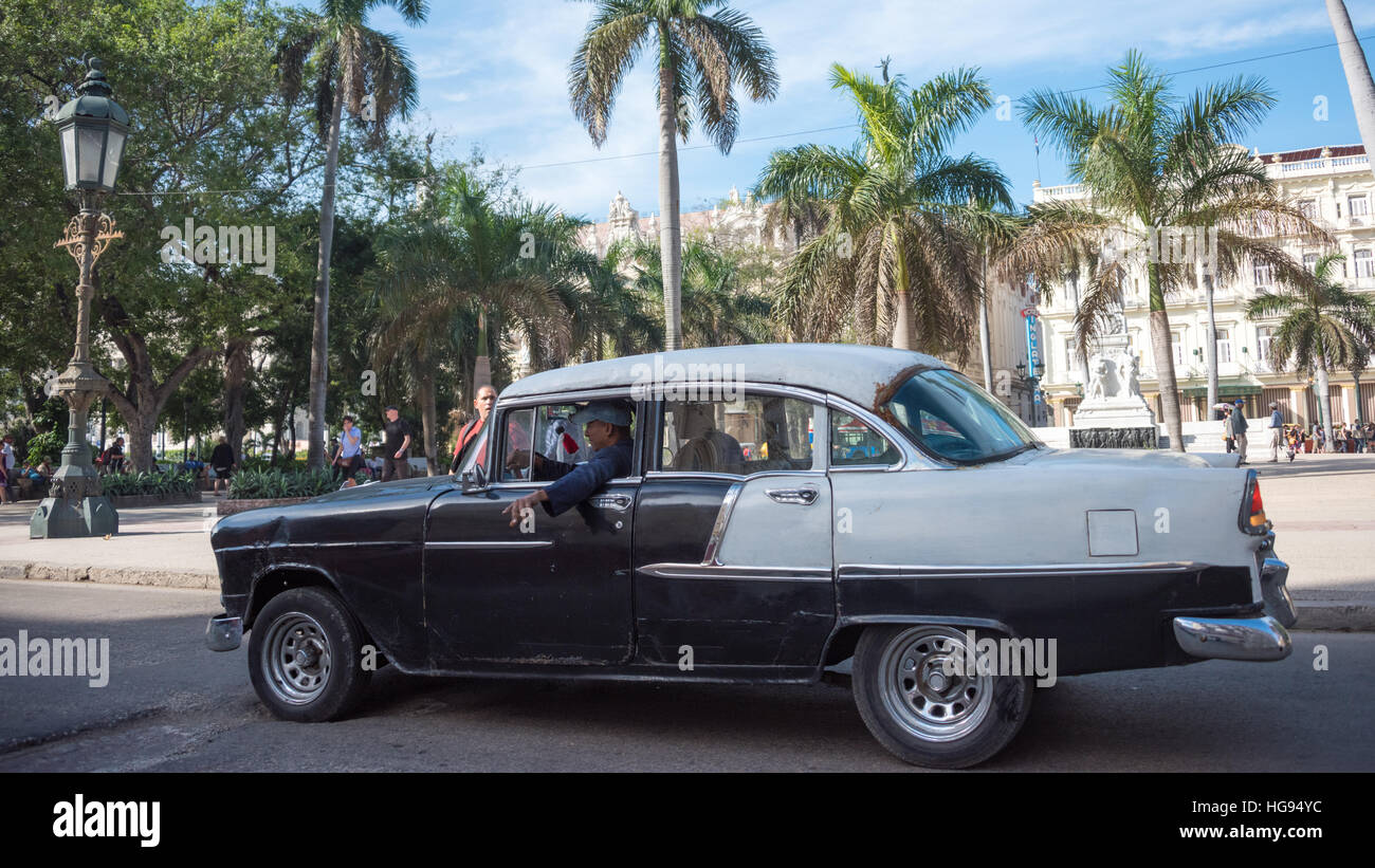 Classic American Car, Havana, Cuba Stock Photo