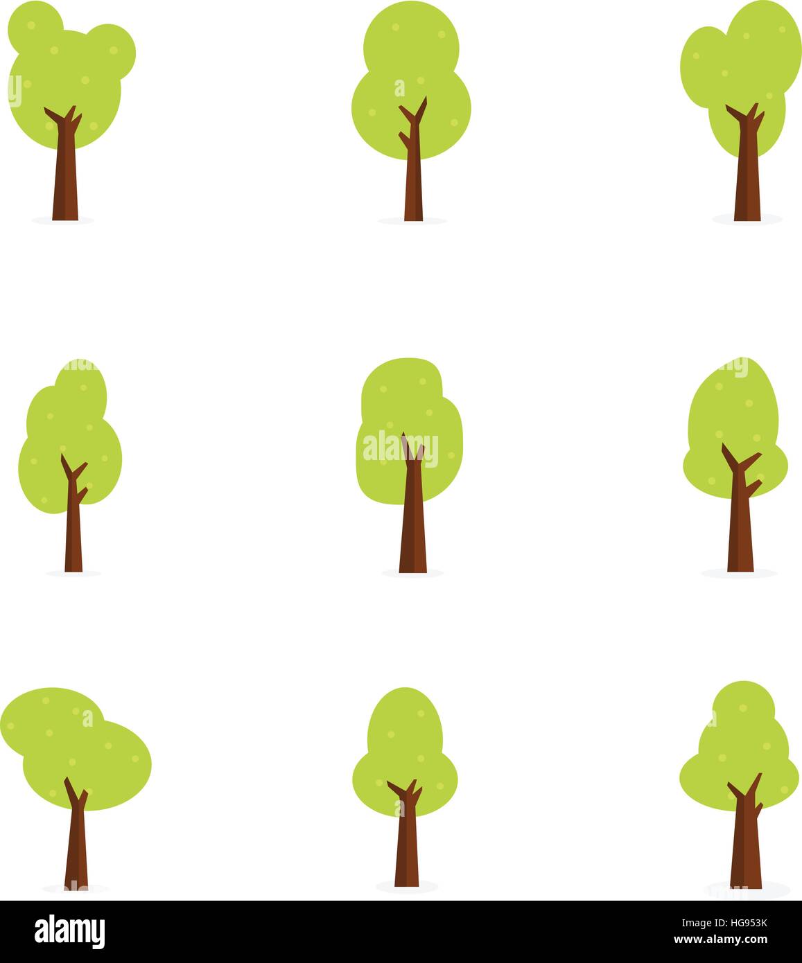 Illustration of flat trees vector Stock Vector Image & Art - Alamy