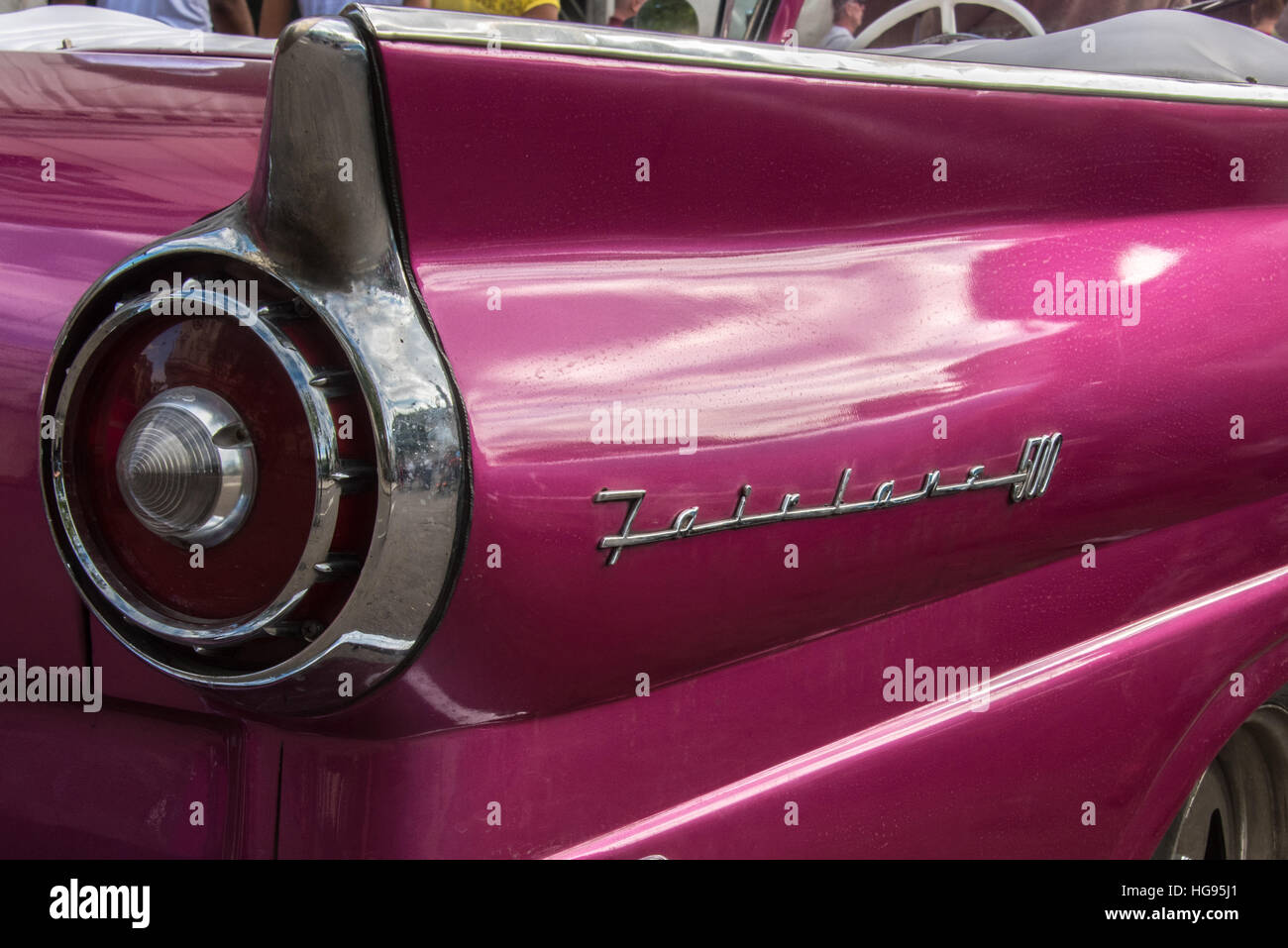 Classic American Car, Havana, Cuba Stock Photo