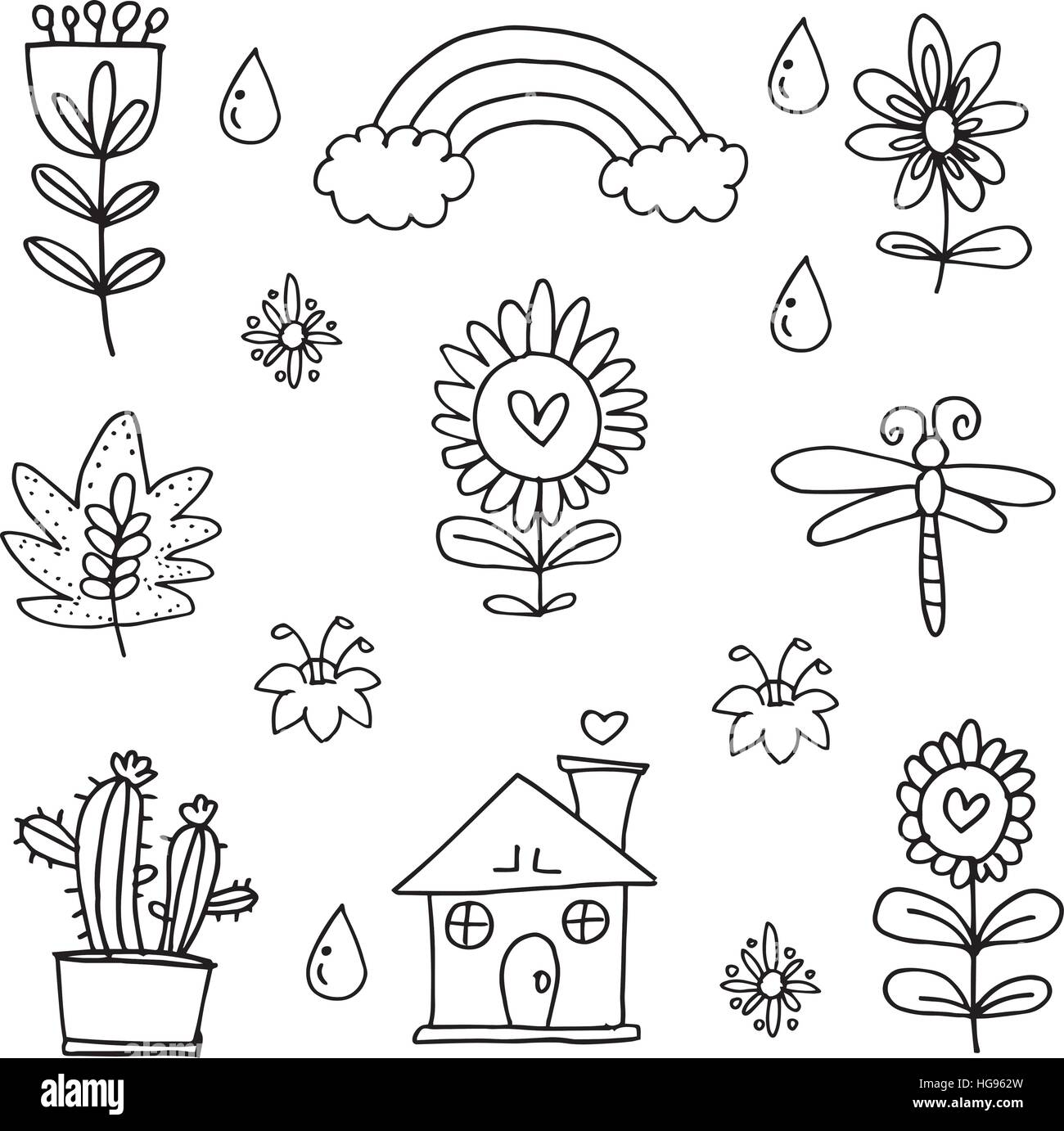 Doodle of item spring hand draw Stock Vector Image & Art - Alamy