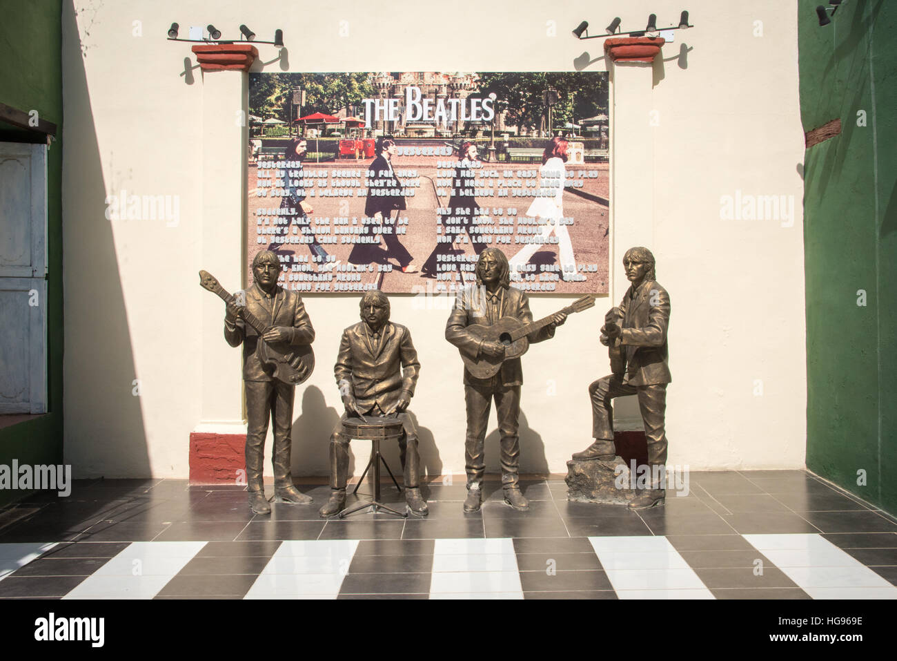 The Beatles Statues, Trinidad, Cuba Stock Photo
