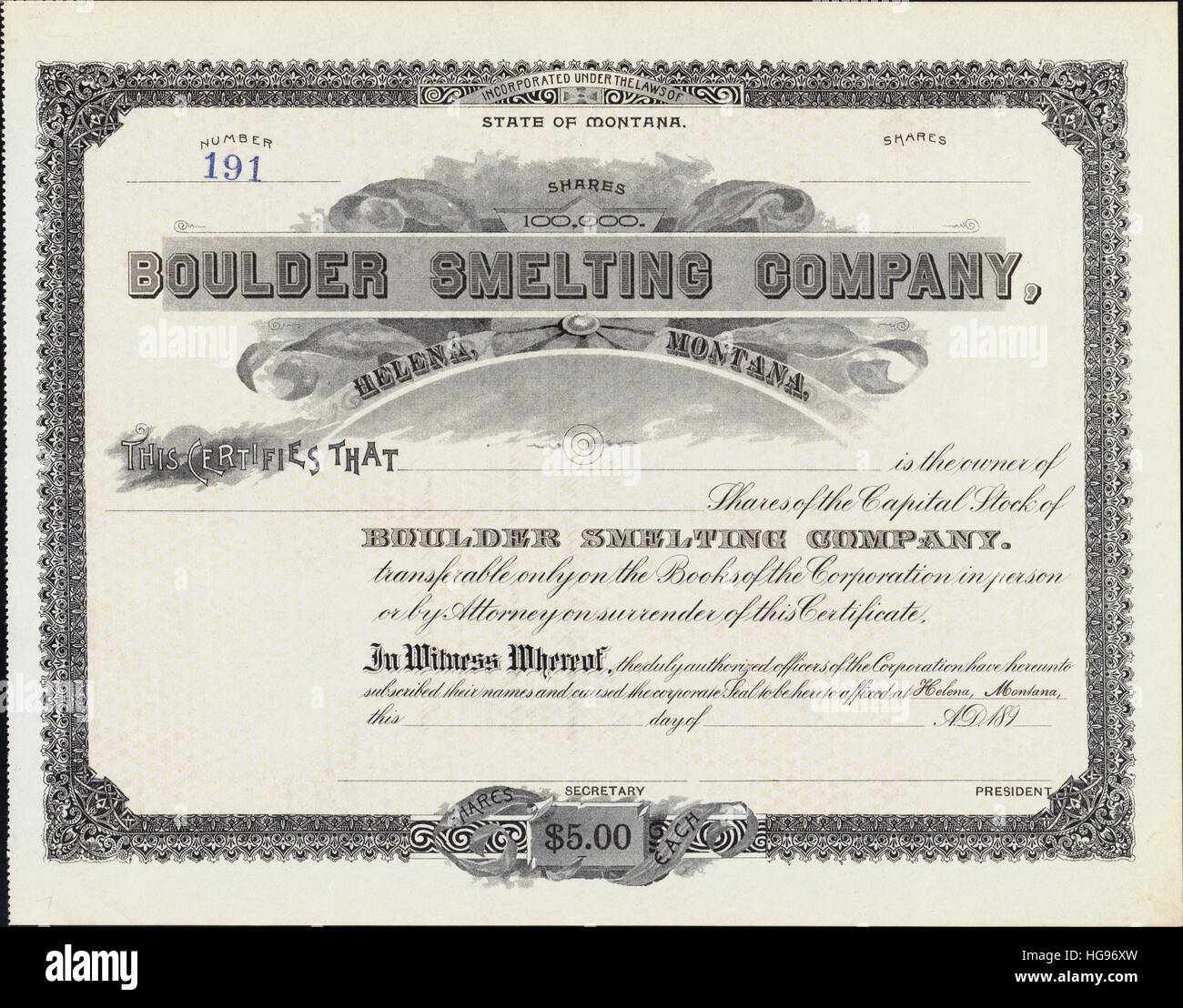 Charles Laffitte & Company > 1866 French English stock certificate 