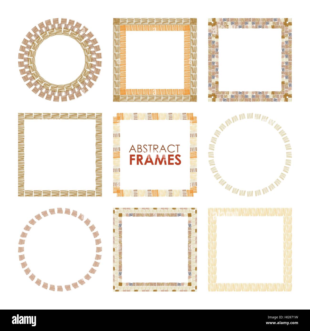 Ethnic vector frame set Stock Vector Image & Art - Alamy