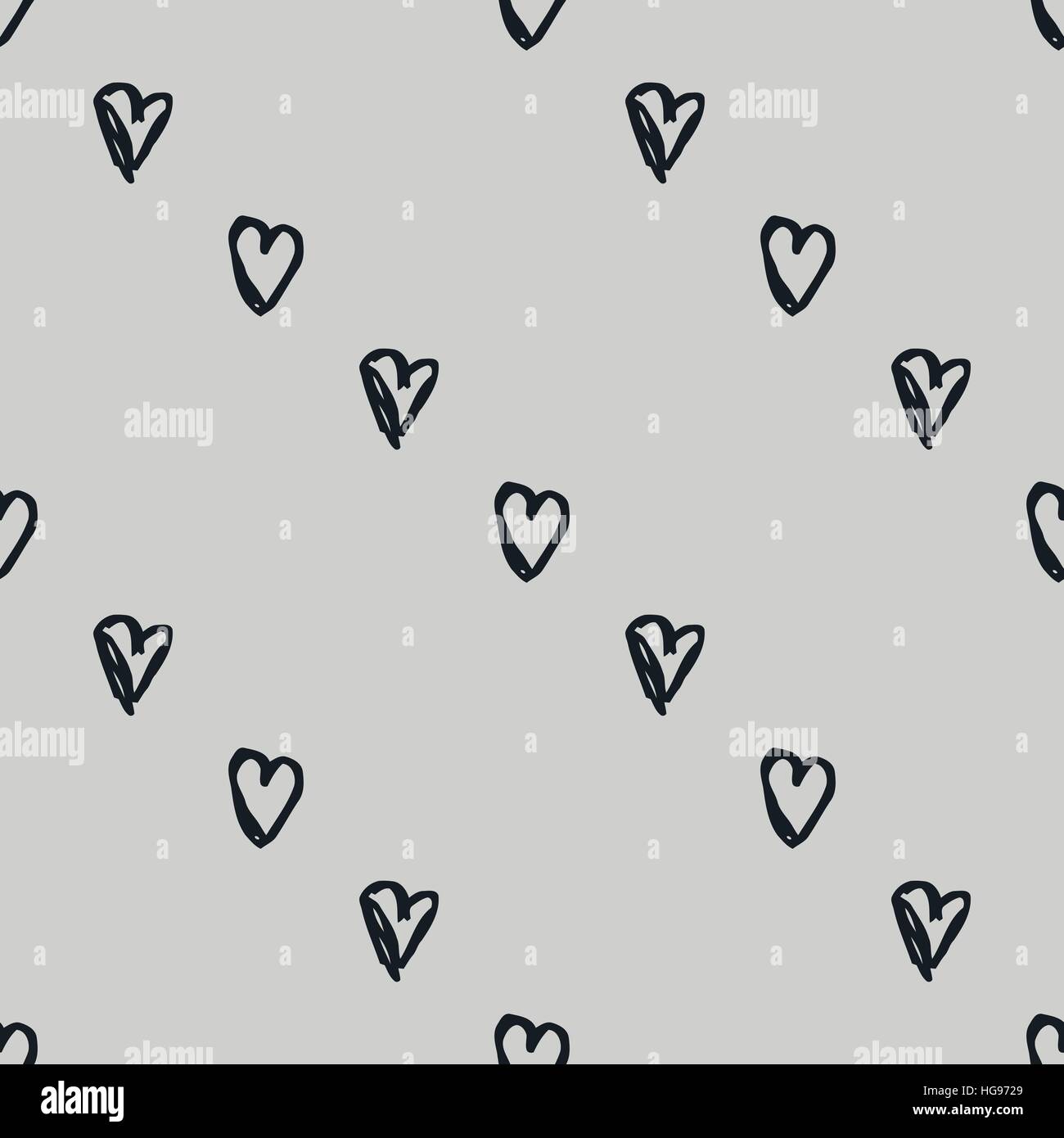Doodle seamless pattern with hearts Stock Vector Image & Art - Alamy