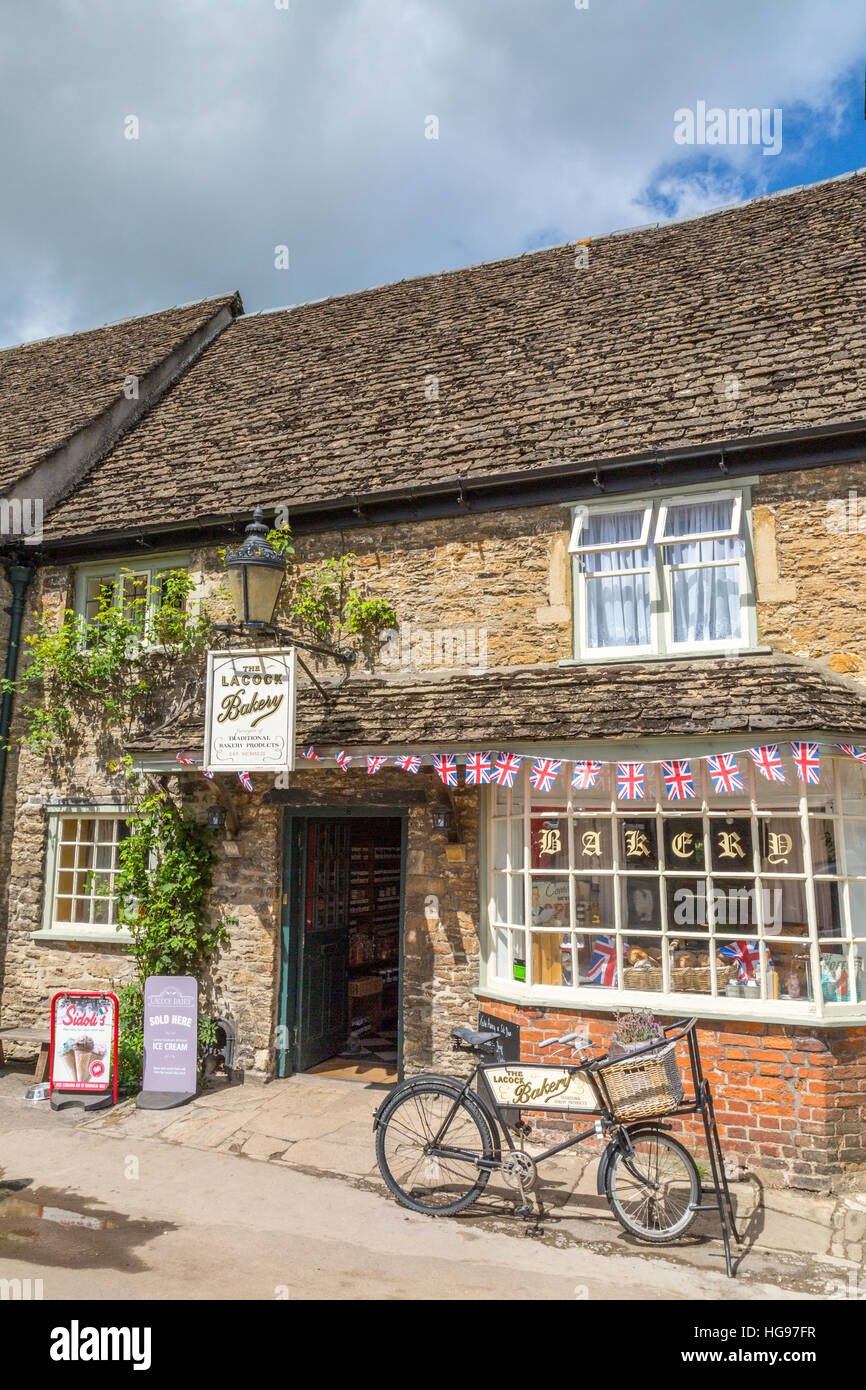 The attractive traditional bakery in the village of Lacock, Wiltshire, England, UK Stock Photo