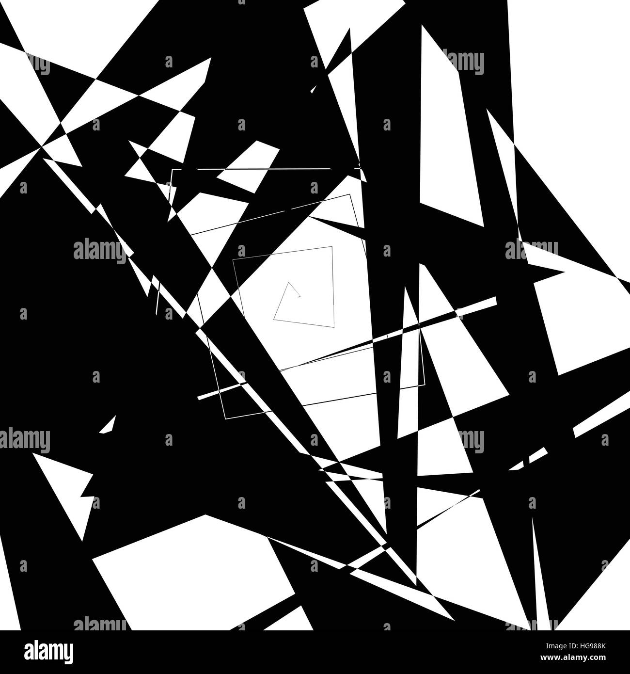 Geometric edgy rough pattern. Abstract black and white art Stock Vector ...