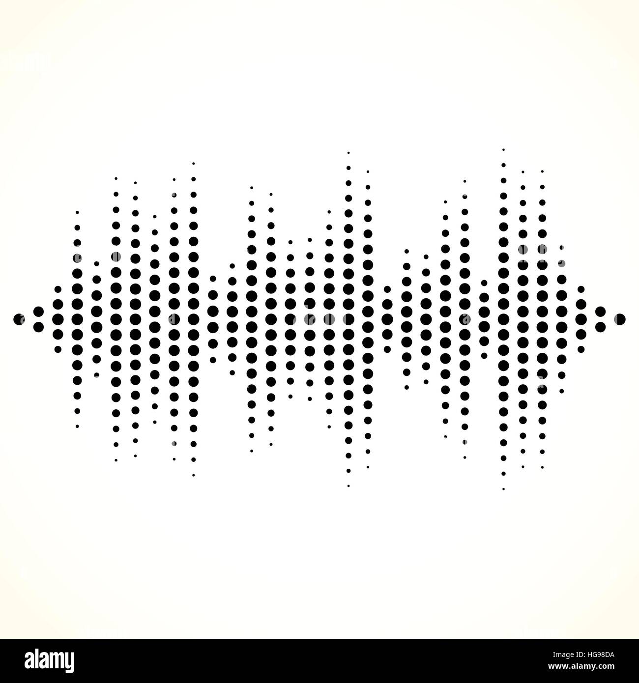 Dotted equaliser (equalizer, EQ) lines. Vertical dots Stock Vector
