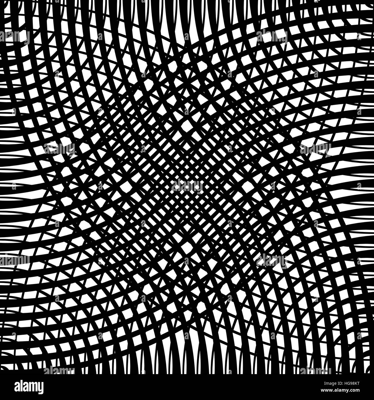 Grid, mesh pattern of circles with dynamic lines. Circular grid Stock