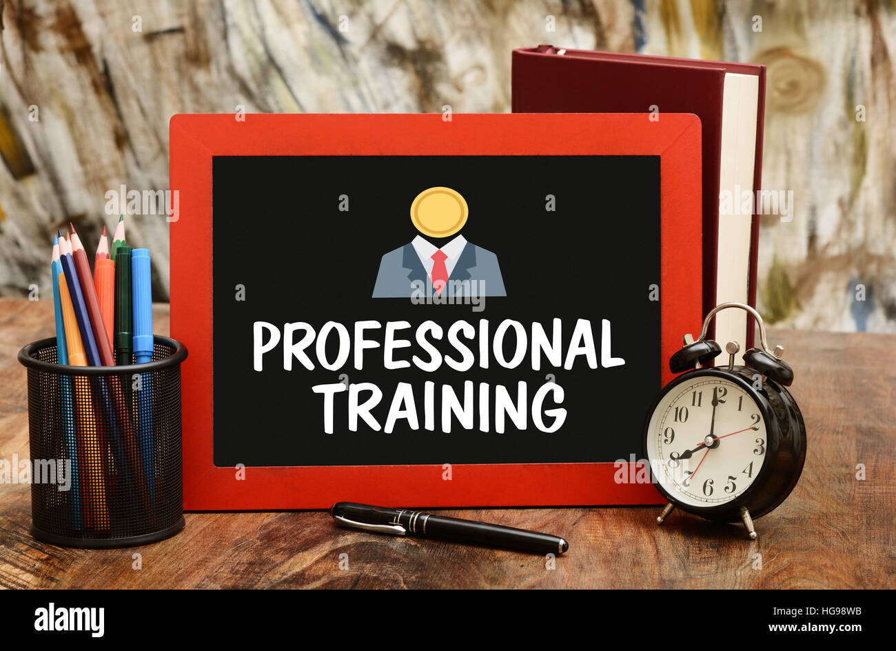 Professional Training Concept with Icon in Slate office supplies Stock ...