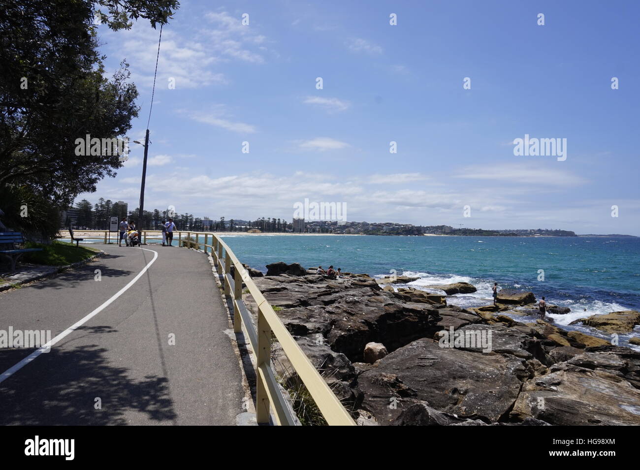 A view of Manly Beach in Sydney, Australia Stock Photo