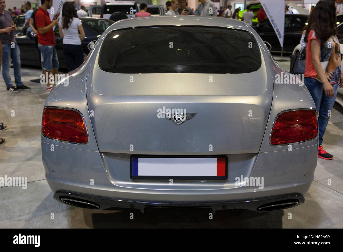 Car tuning show, back view Stock Photo