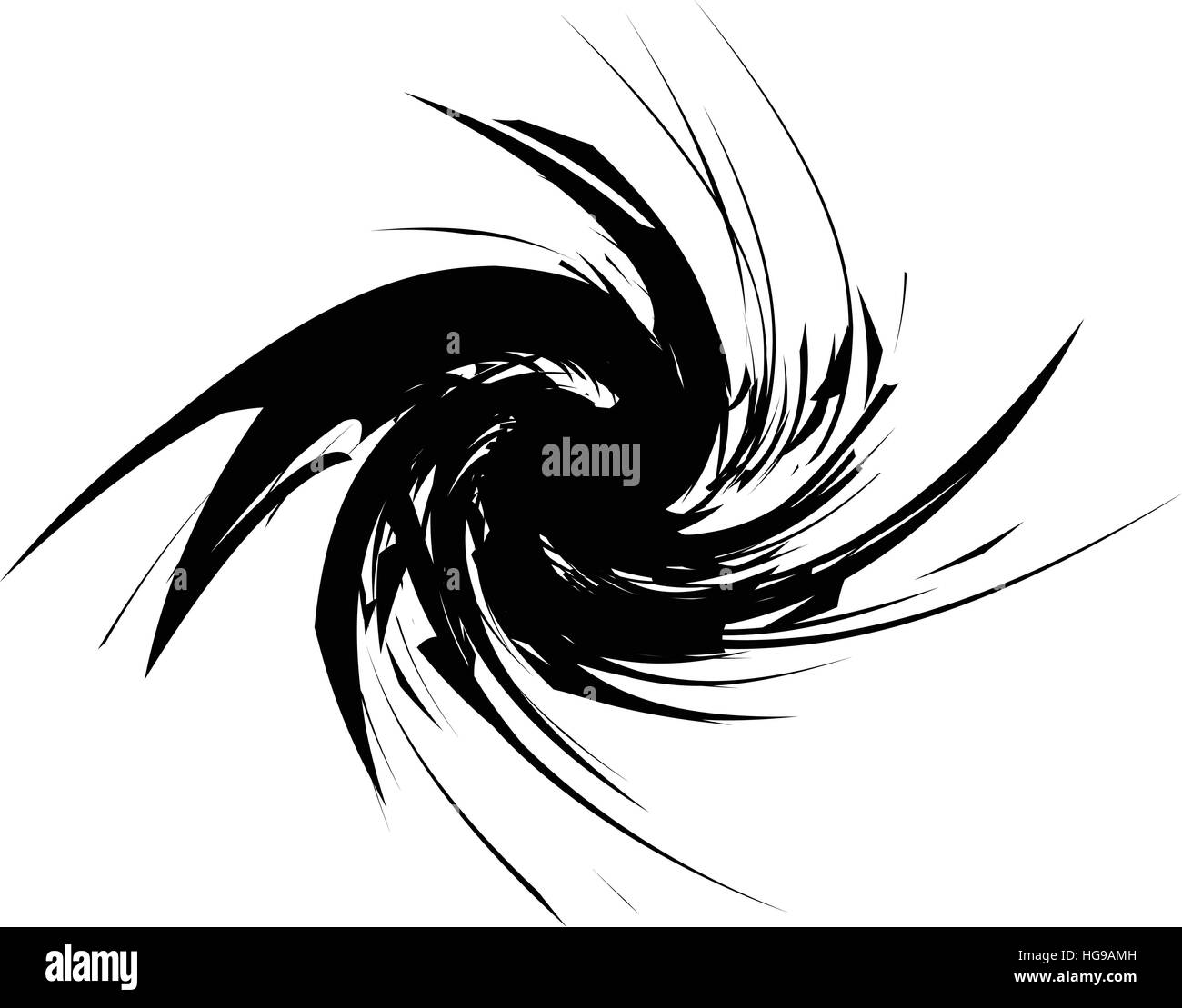 Element(s) with rotating distortion, spiral effect. Abstract geometric elements Stock Vector