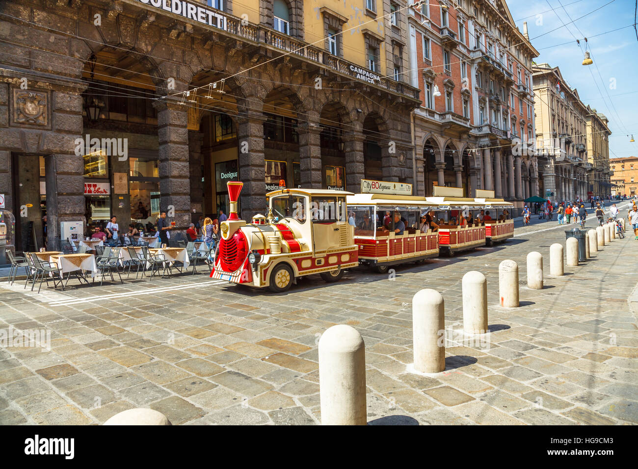 Tourist train Bologna Stock Photo Alamy