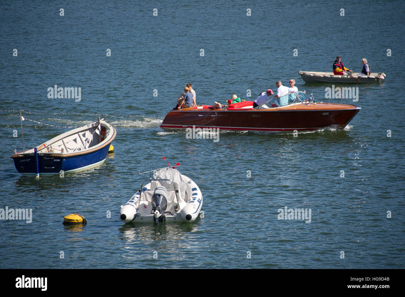 Fowey Harbour Cornwall Uk Looking Across To Polruan Stock Photo Alamy