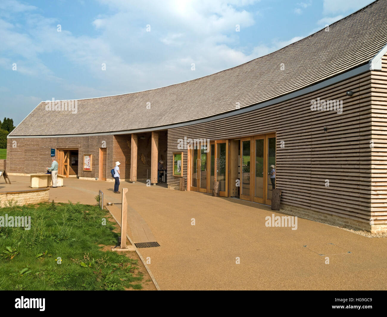 New timber clad, visitor centre, Westonbirt Arboretum, Gloucestershire, England, UK. Stock Photo
