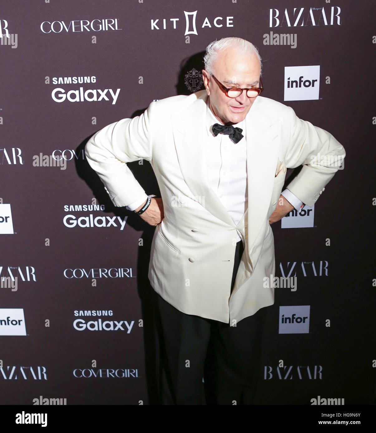 Manolo Blahnik arrives at the Harpers Bazaar Icons Gala Stock Photo