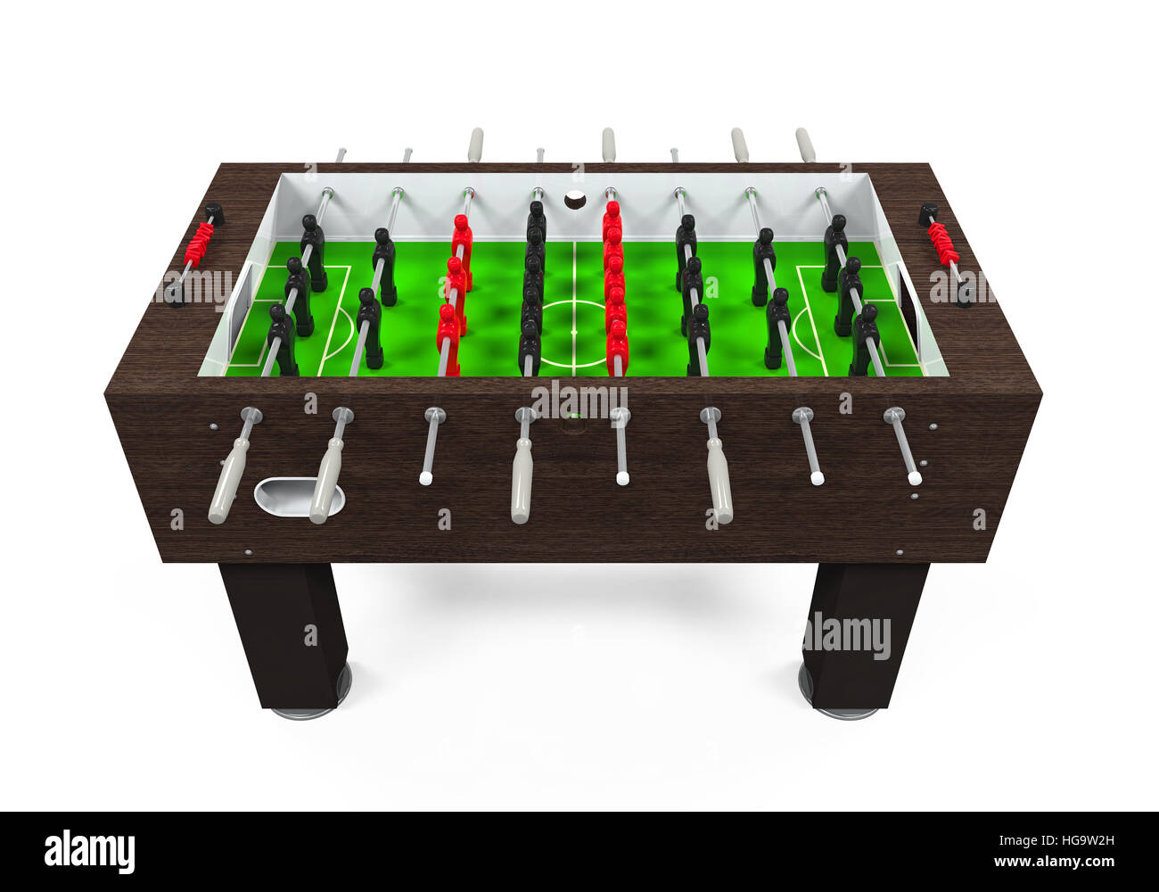Foosball Soccer Table Game Isolated Stock Photo Alamy