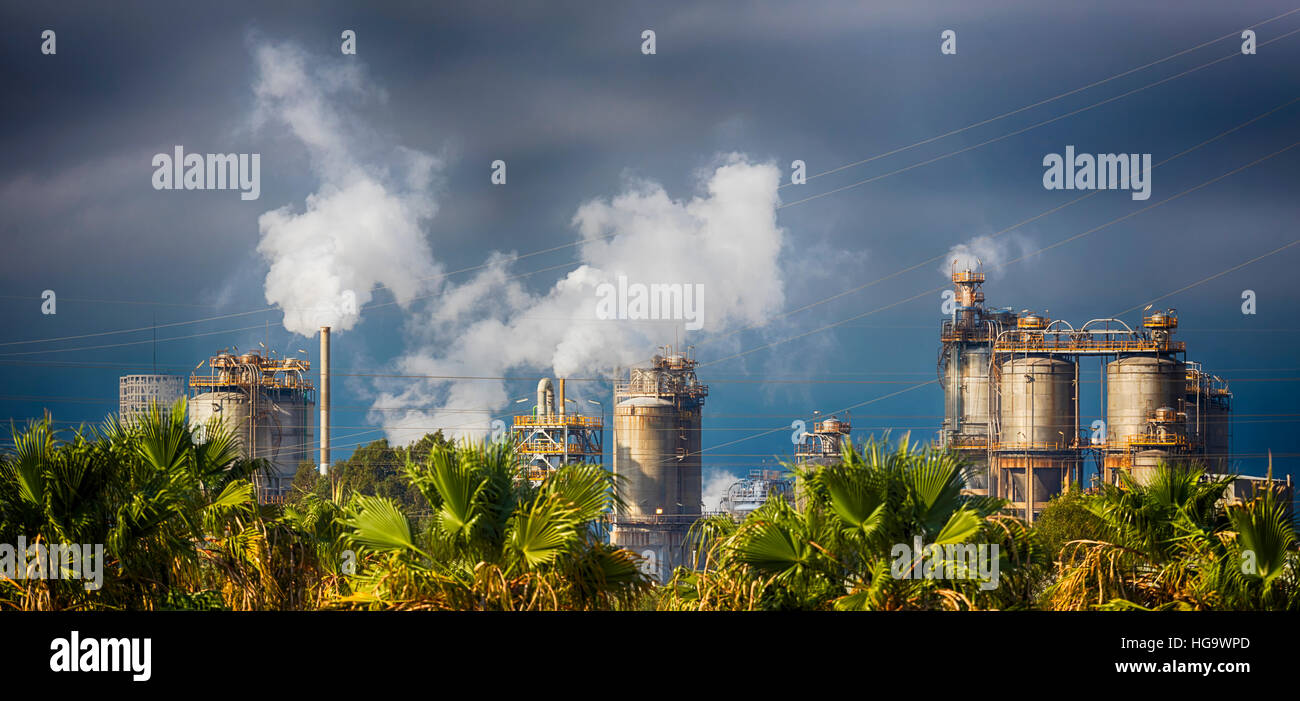 Petrochemical plant near Guadarranque, Cadiz Province, Spain. Stock Photo