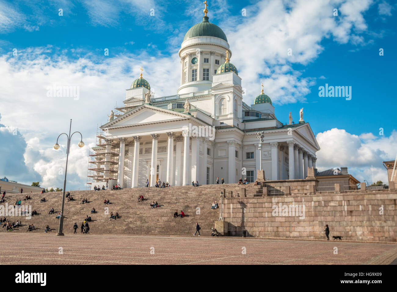 Main cathedral of helsinki in finland stock photo alamy