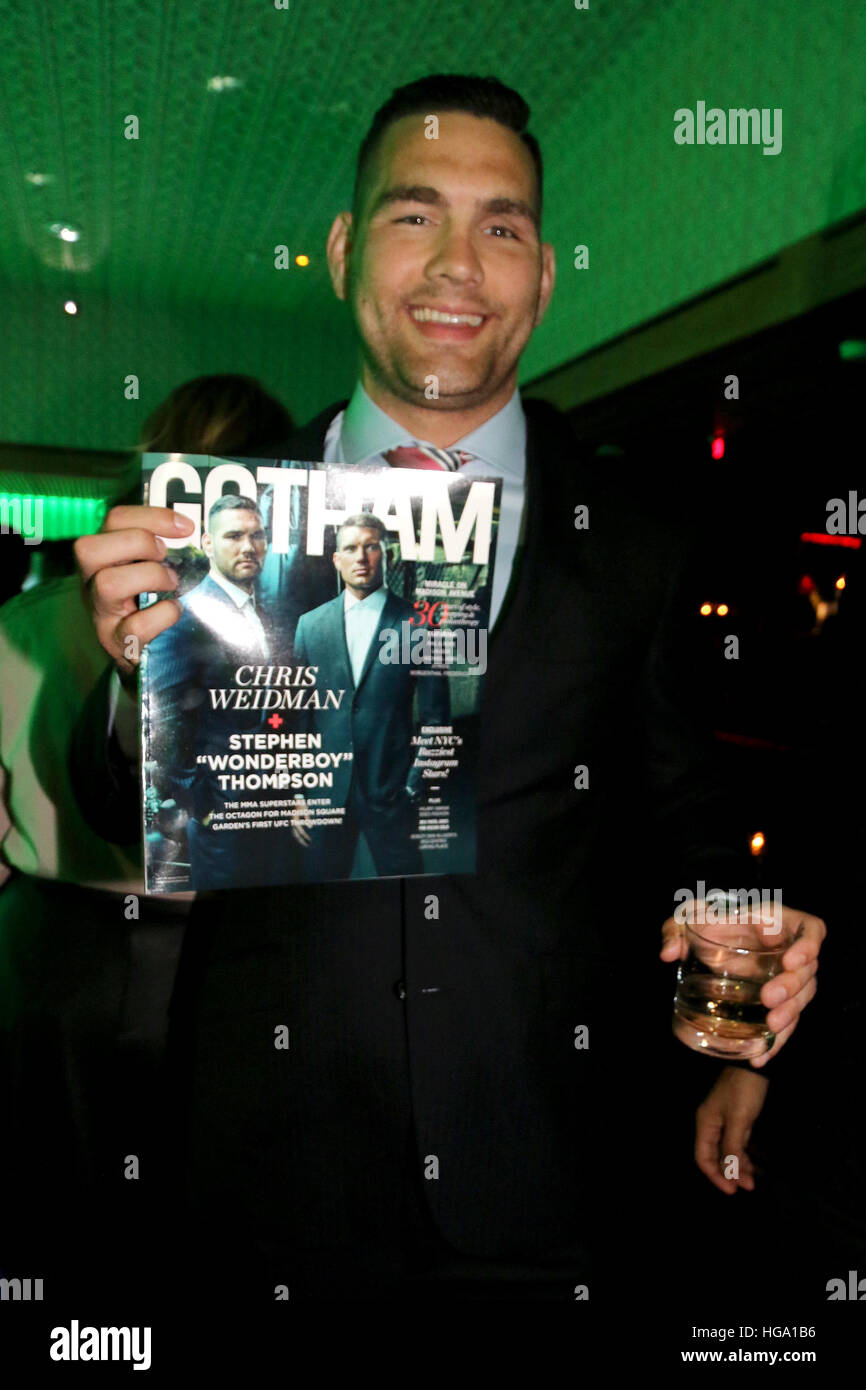 Chris Weidman attending Gotham magazine’s celebration of its winter