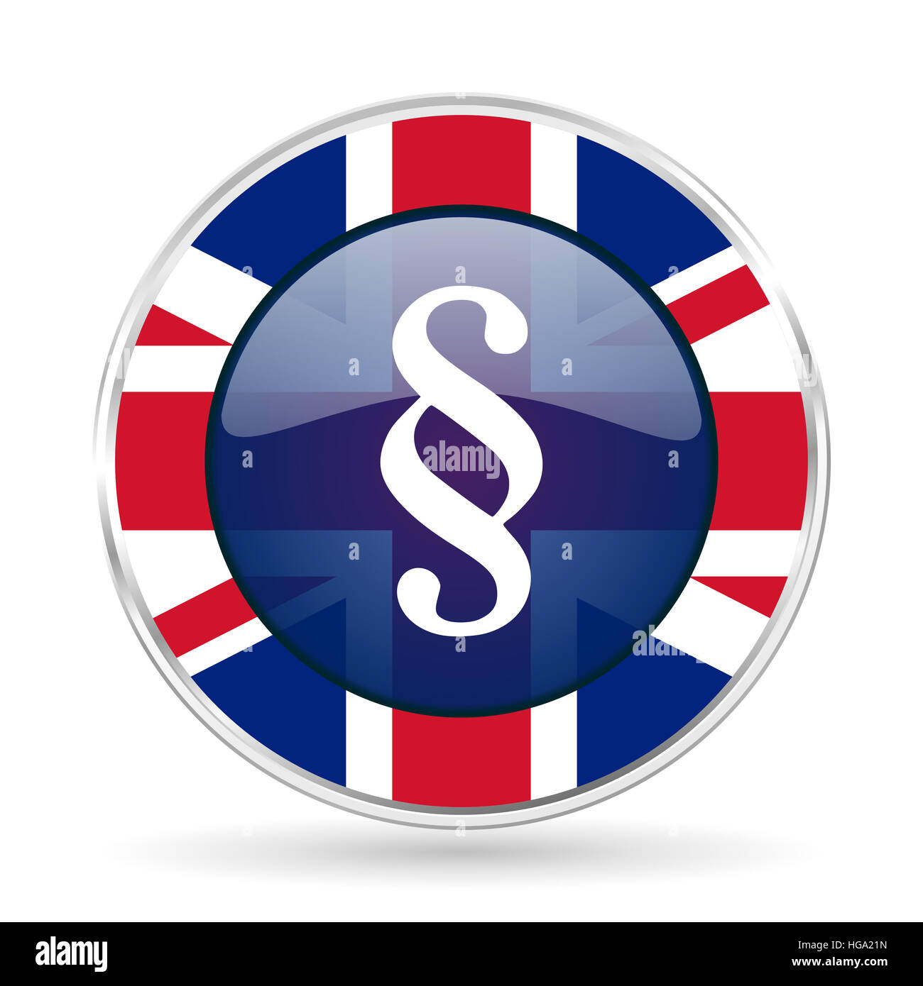 paragraph british design icon - round silver metallic border button ...