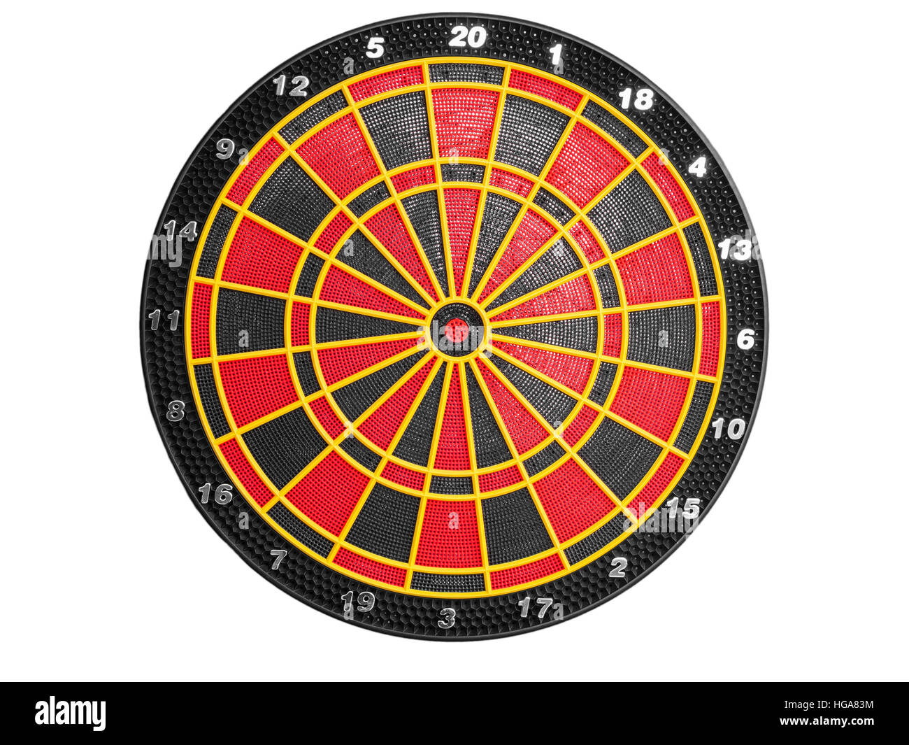 Electronic dartboard for soft tip darts isolated on white background