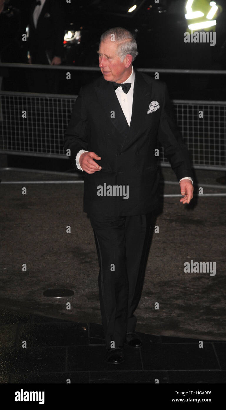 Members of the Royal family attend the annual Royal Variety Performance at the Hammersmith Apollo  Featuring: Prince Charles Where: London, United Kingdom When: 06 Dec 2016 Stock Photo