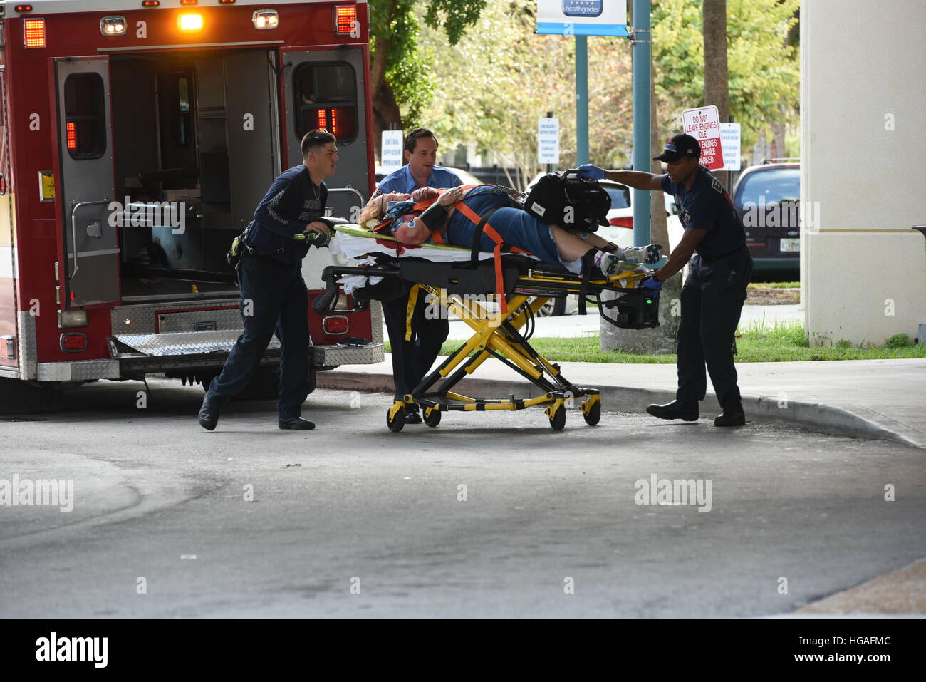 Fort Lauderdale, Florida, USA. 6th Jan, 2017. Shooting victims are