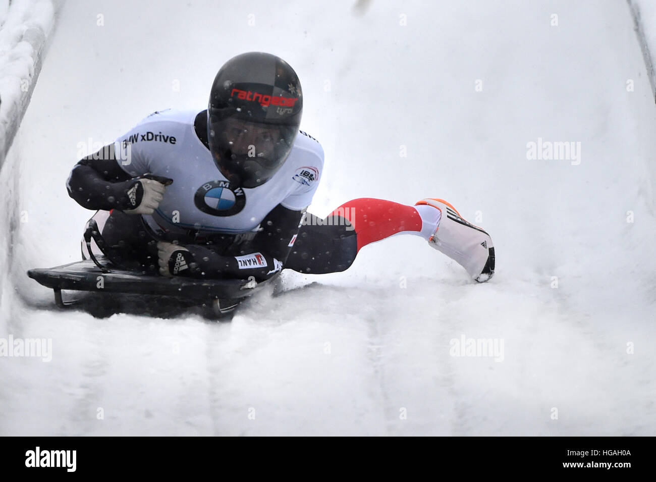 06.01.2017. Altenberg, Germany. The Austrian skeleton athlete Janine ...