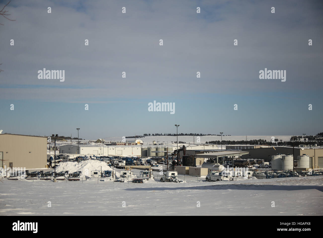 Dickinson, North Dakota, USA. 6th Jan, 2017. A Baker Hughes facility is pictured in Dickinson