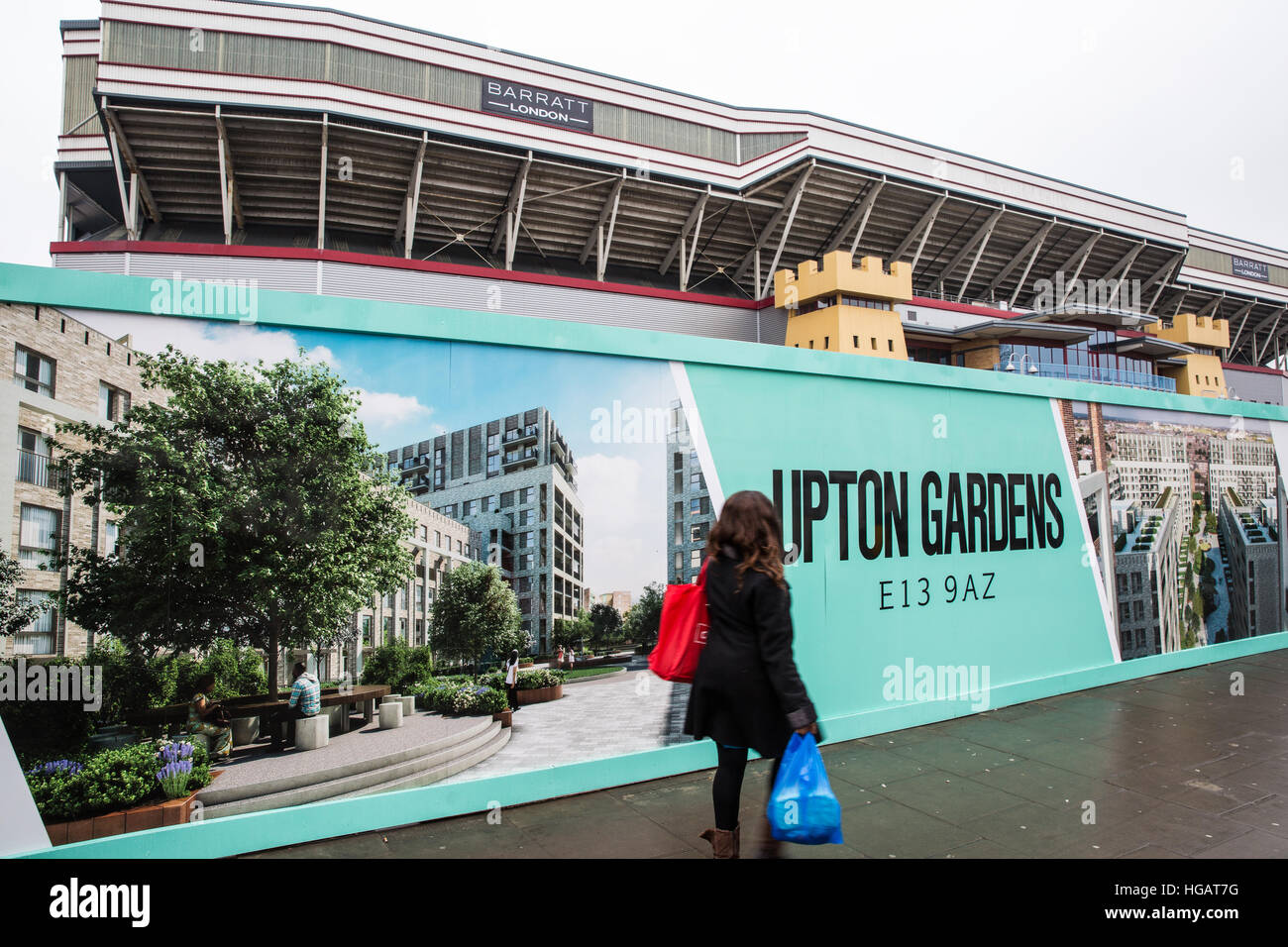 London Uk 7th January 2017 Advertising Hoardings For The Upton Stock Photo Alamy