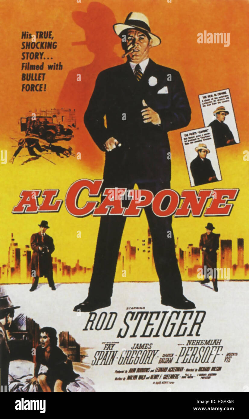 AL CAPONE 1959 Allied Artists film with Rod Steiger Stock Photo Alamy