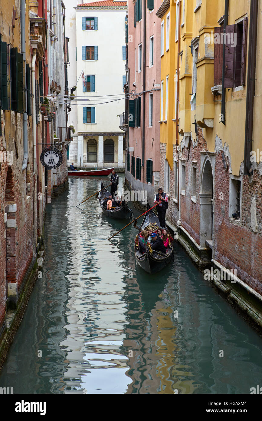 View of a canal in Venice, Italy Stock Photo