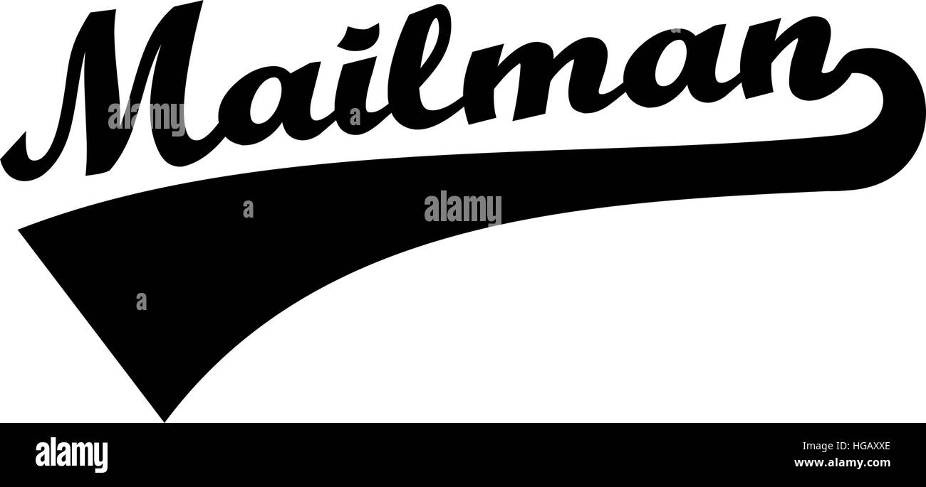 Mailman retro font Stock Vector