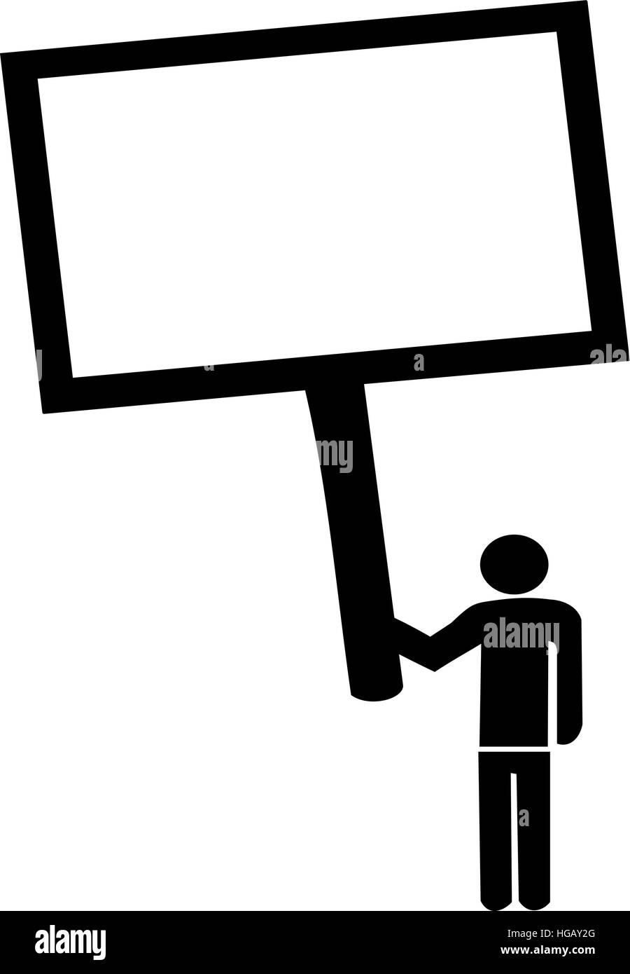 Man with sign for messages Stock Vector Image & Art - Alamy