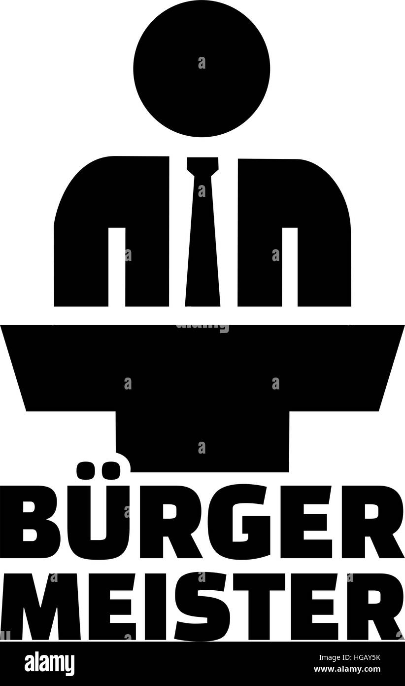 Mayor icon with german word Stock Vector Image & Art Alamy
