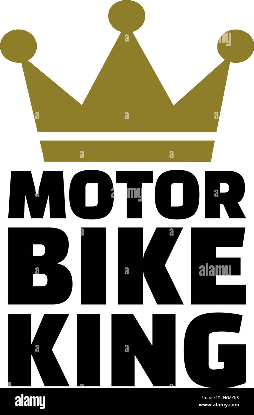 Motorbike king with crown Stock Vector Image & Art - Alamy