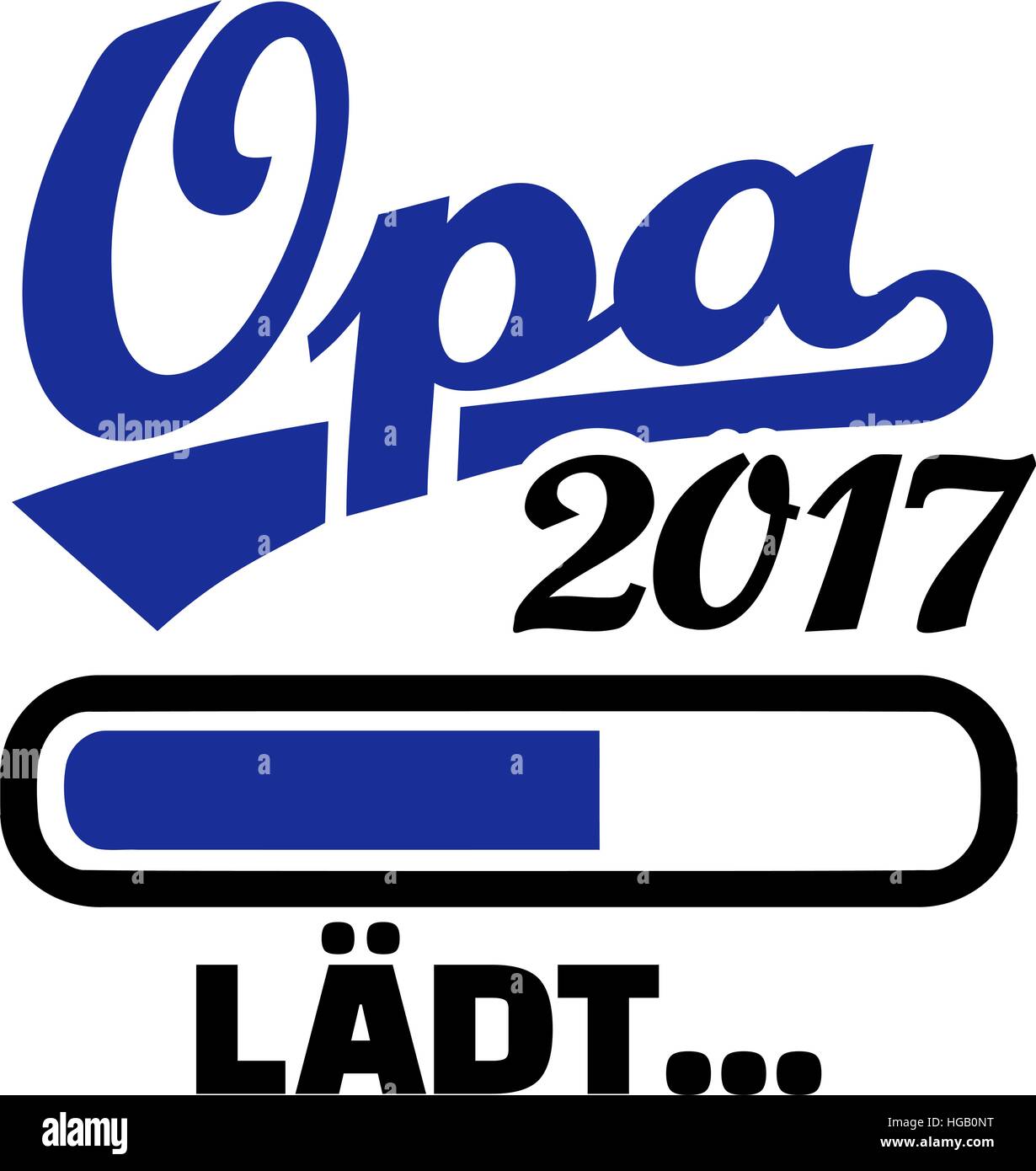 Grandpa 2017 is loading. German Stock Vector Image & Art - Alamy