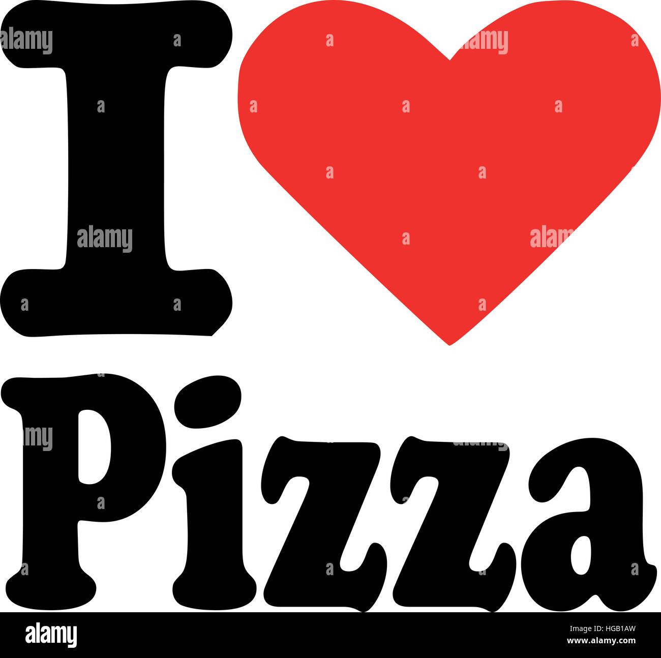 I love pizza Stock Vector Image & Art Alamy