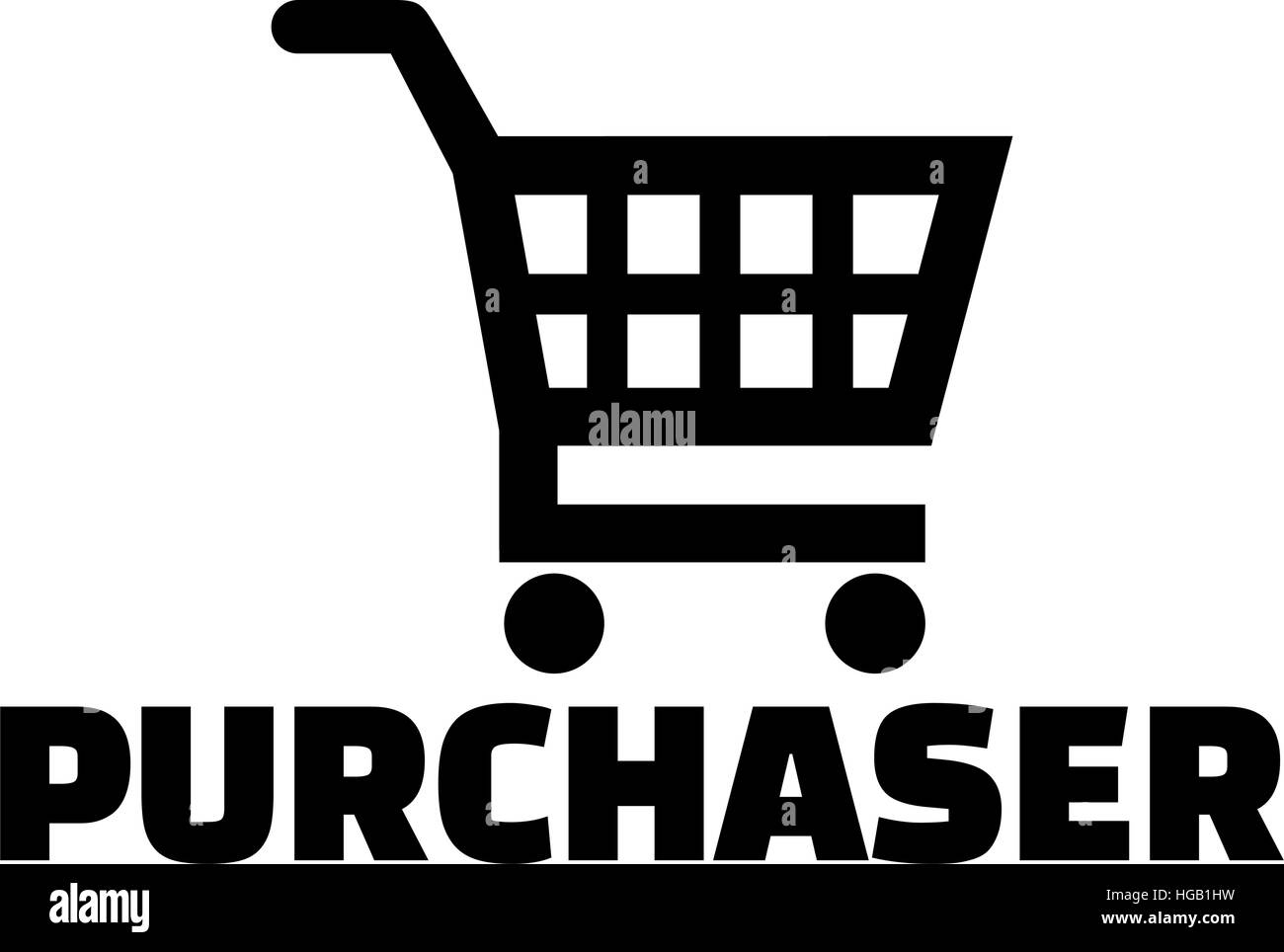 Purchaser with shopping cart icon Stock Vector
