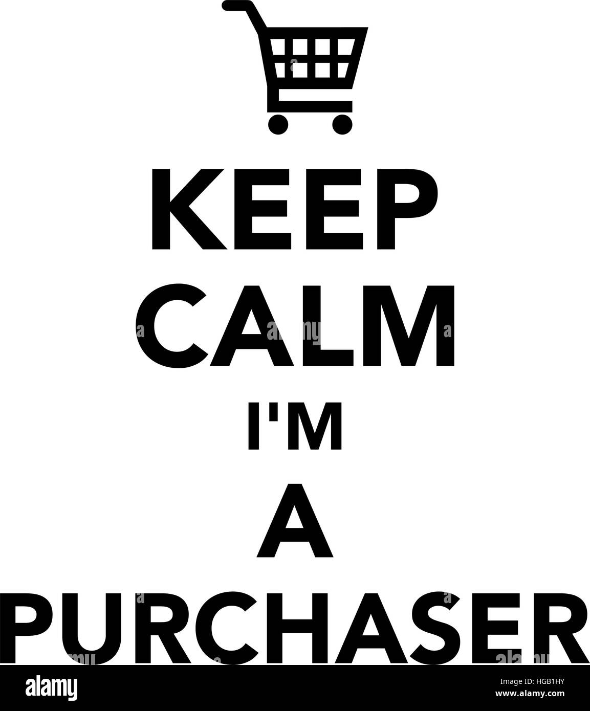 Keep calm I am a Purchaser Stock Vector